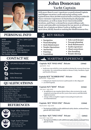 Naval Command maritime CV template